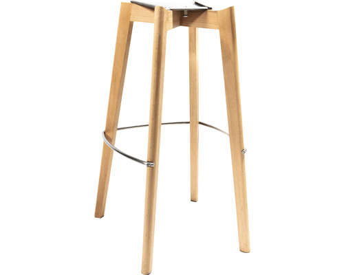 Hocker aus Holz mit Fußstütze