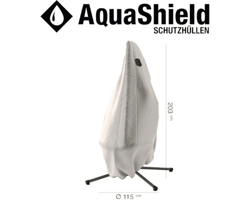 Housse de protection pour chauffage de terrasse mesurant 203 sur 115 centimètres.