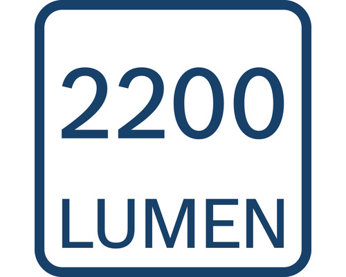 Symbol für 2200 Lumen Lichtstrom