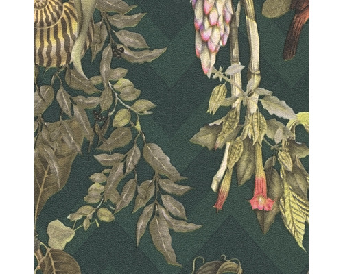 Tapete mit Blättern und Pflanzenmotiven