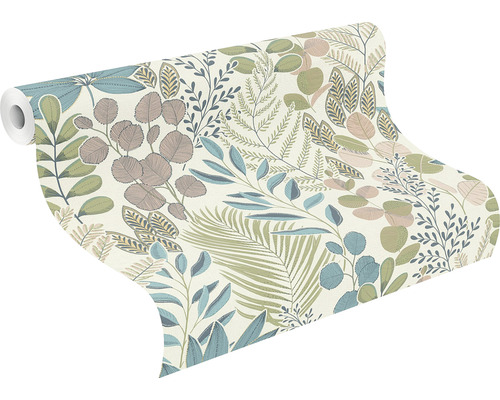 Rouleau de papier peint avec motif de feuilles