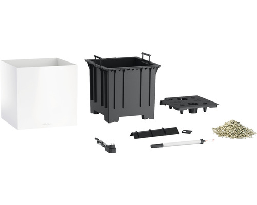 Lechuza Cube Pflanzgefäss mit Bewässerungseinsatz und Zubehör