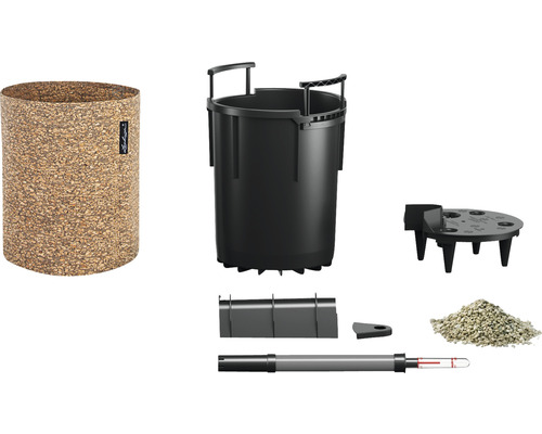 Pot de fleurs avec accessoires pour le jardin