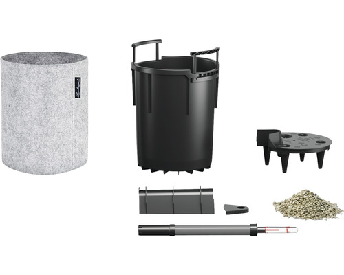 Set de bac à plantes avec pot de fleurs en feutre, insert et accessoires