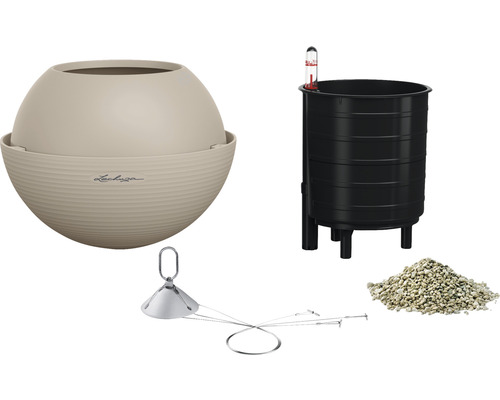 Lechuza Puccini kit complet pot de fleurs avec système d''irrigation, engrais et indicateur de niveau d''eau