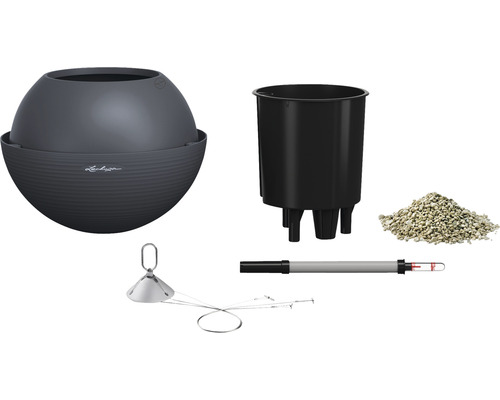 Set complet de bac à plantes avec insert, indicateur de niveau d''eau, billes d''argile et tube de trop-plein