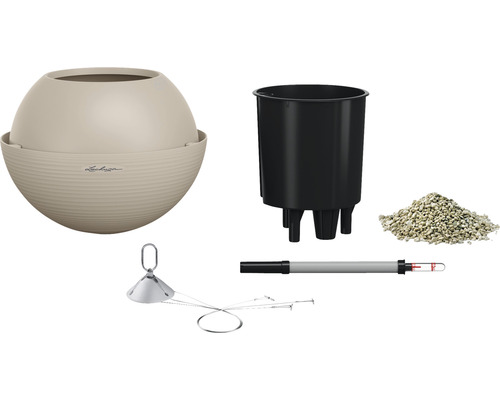 Pot de fleurs Lechuza avec insert, indicateur de niveau d''eau, engrais et système d''irrigation