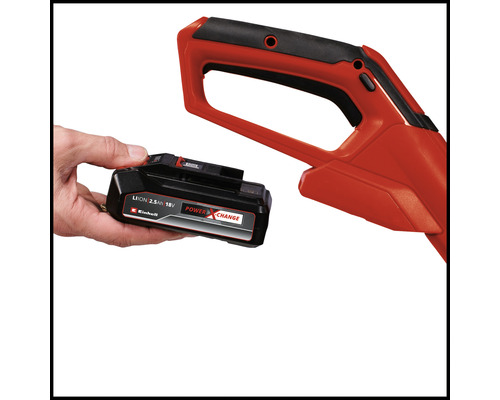 Souffleur de feuilles sans fil à une main avec batterie en détail