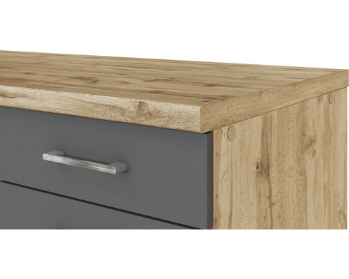 Commode avec tiroirs et surface en bois