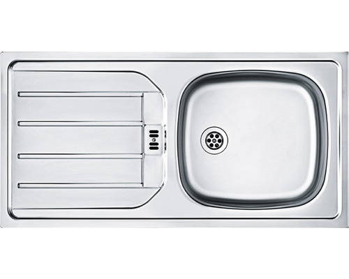 Évier en acier inoxydable avec égouttoir