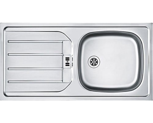Évier en acier inoxydable avec égouttoir