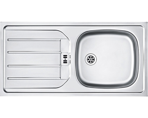 Évier en acier inoxydable avec égouttoir