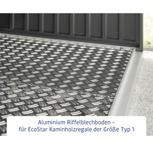 Aluminium Riffelblechboden für EcoStar Kaminholzregale Grösse Typ 1