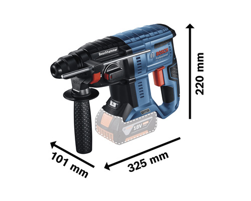 Perforateur sans fil Bosch avec dimensions