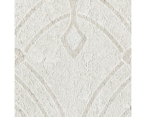 Nahaufnahme einer weißen Strukturtapete mit Rautenmuster