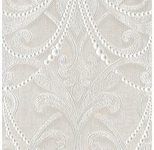 Papier peint à motif floral avec aspect perlé