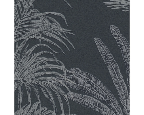 Detailansicht einer Tapete mit tropischen Pflanzenmotiven