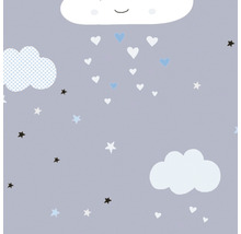 Motif avec nuages, cœurs et étoiles