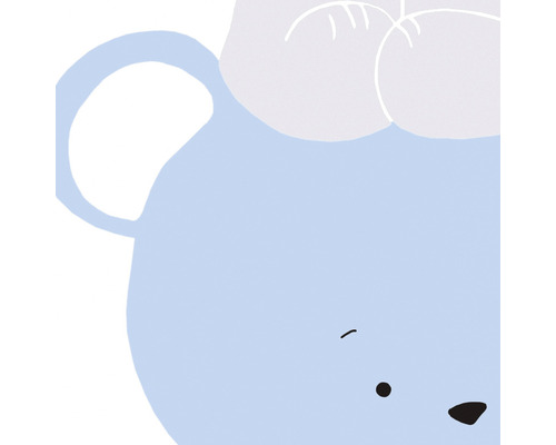 Illustration d''une tête d''ours bleue avec une poignée