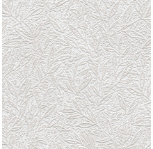 Papier peint blanc à motif de feuilles
