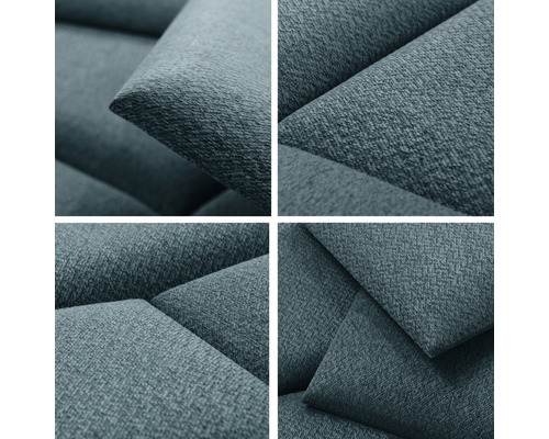 Vue détaillée d''un meuble avec revêtement en tissu