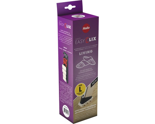 Hailo Easy Clix Living Leiterfuss Set Verpackung