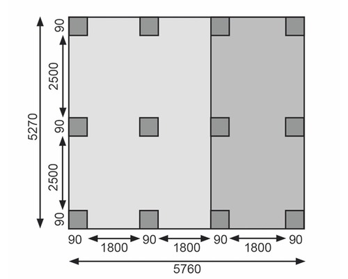 Plan avec dimensions pour un projet de construction