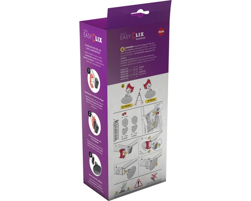 Verpackung des Hailo Easy Clix Garden Systems mit Montageanleitung