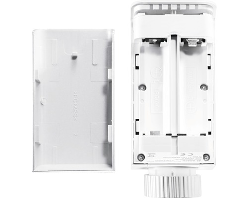 Tête thermostatique ouverte avec compartiment à piles