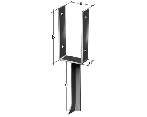 Support de poteau avec dimensions