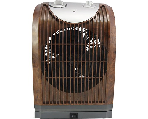 Ventilateur avec boîtier en bois et éléments de commande