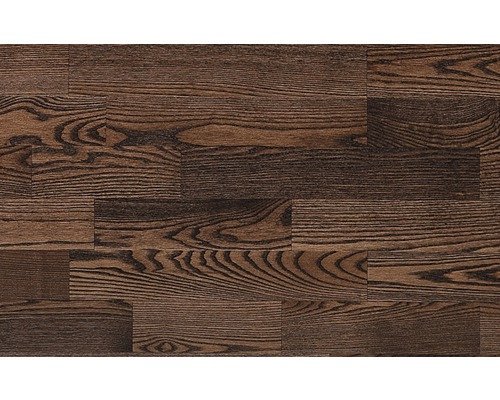 Nahaufnahme eines Holzfussbodens mit dunkler Holzmaserung