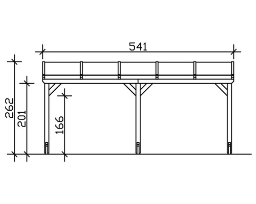 Dessin technique d''une construction en bois avec dimensions