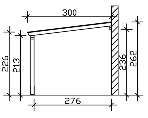 Dessin technique d''un support mural avec indications de dimensions