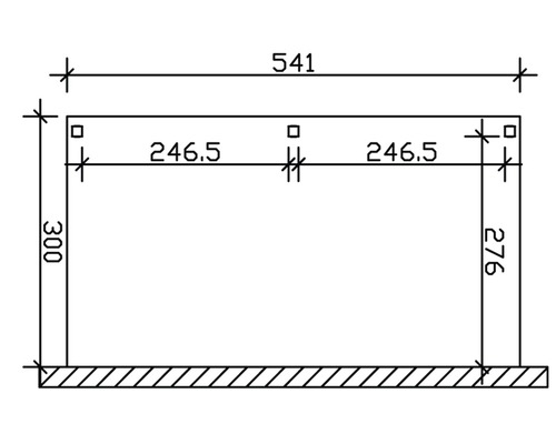 Dessin technique avec les dimensions d''une structure de cadre rectangulaire