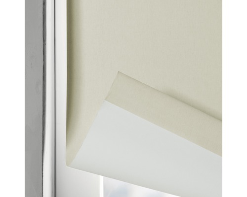 Beige Verdunkelungsrollo in der Detailansicht