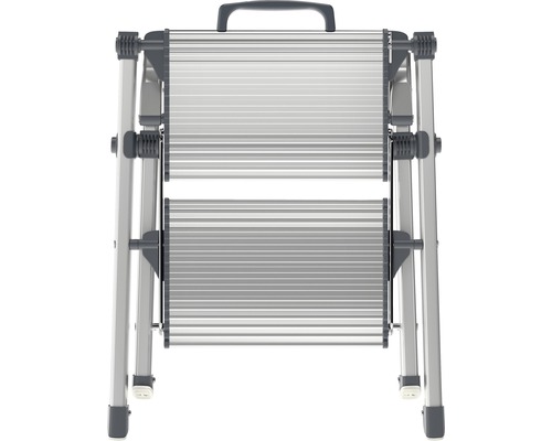 Escabeau en aluminium à deux marches avec poignée