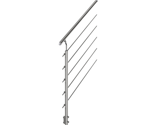 Poteau de garde-corps avec câbles en acier inoxydable