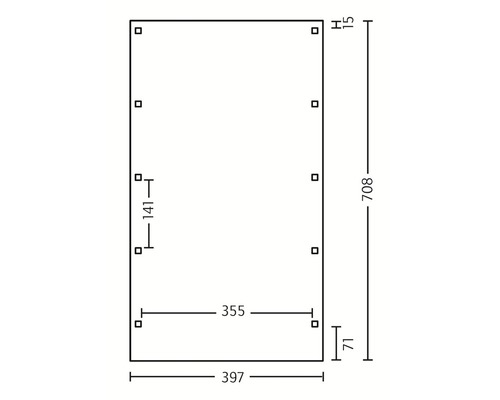 Dessin technique avec les dimensions du produit