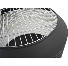 Vue détaillée d''un foyer avec grille