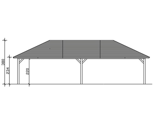 Schéma technique d''un pavillon avec dimensions