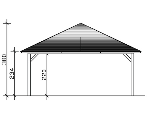 Plan technique d''un pavillon avec dimensions
