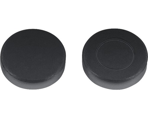 Zwei runde Möbelgleiter aus Kunststoff