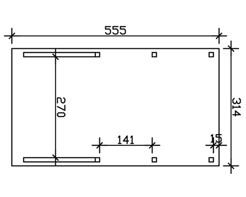 Dessin technique avec dimensions en millimètres