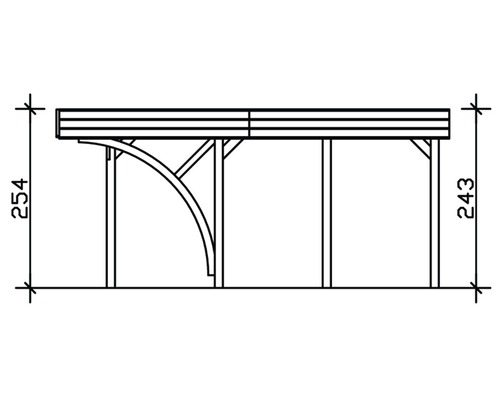 Dessin technique d''une structure en bois avec cotes