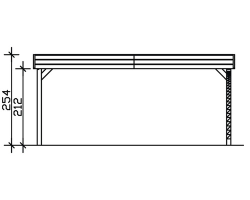 Illustration d''une construction en bois avec indication de la hauteur