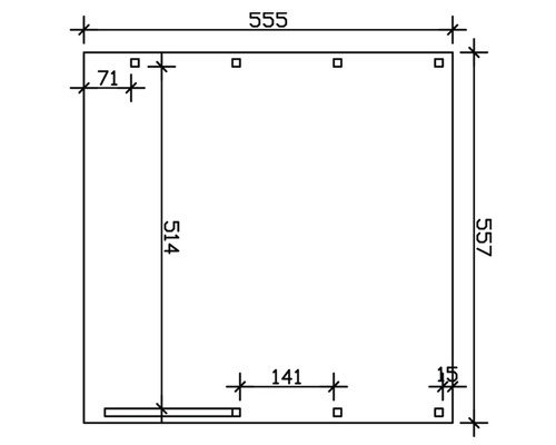 Dessin technique avec dimensions.