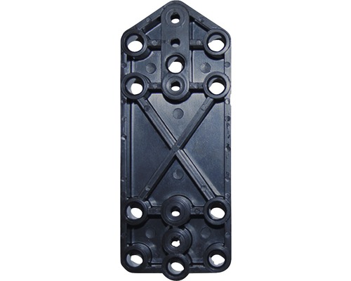 Plaque de distribution noire en plastique avec plusieurs ouvertures