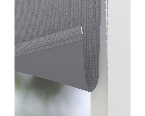 Store enrouleur gris pour décoration de fenêtre