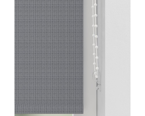 Store enrouleur gris avec chaînette pour la décoration de fenêtre